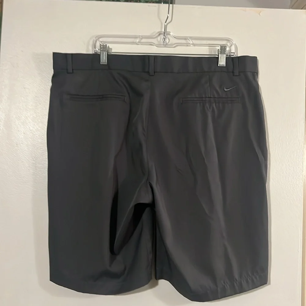 Nike gray flat front dri-fit shorts